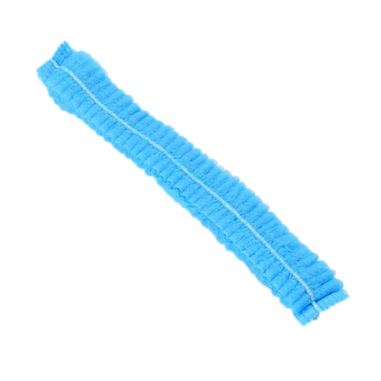 Cabilock 20pezzi Cuffie Monouso in Non Elasticizzate Pieghevoli Per Pulizia Del Trucco Adatte Ristorazione Trucco Ospedale e Laboratorio Blu