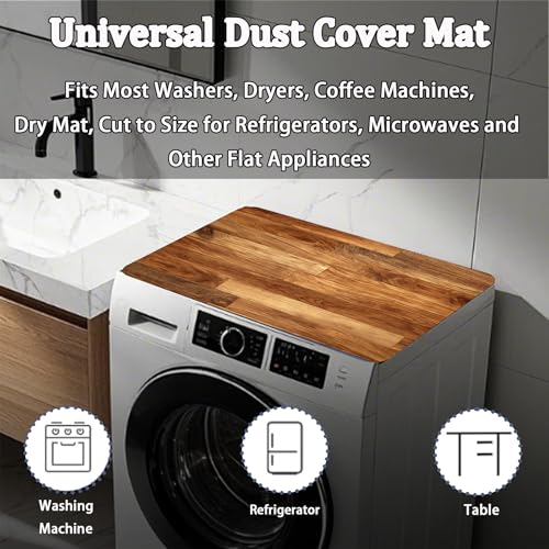 Washer Dryer Top Cover Mat, Non-Slip Laundry Room Decor, Laundry Room Kitchen Appliance Decor Protector Size 23.6x19.7in - Thumbnail 5