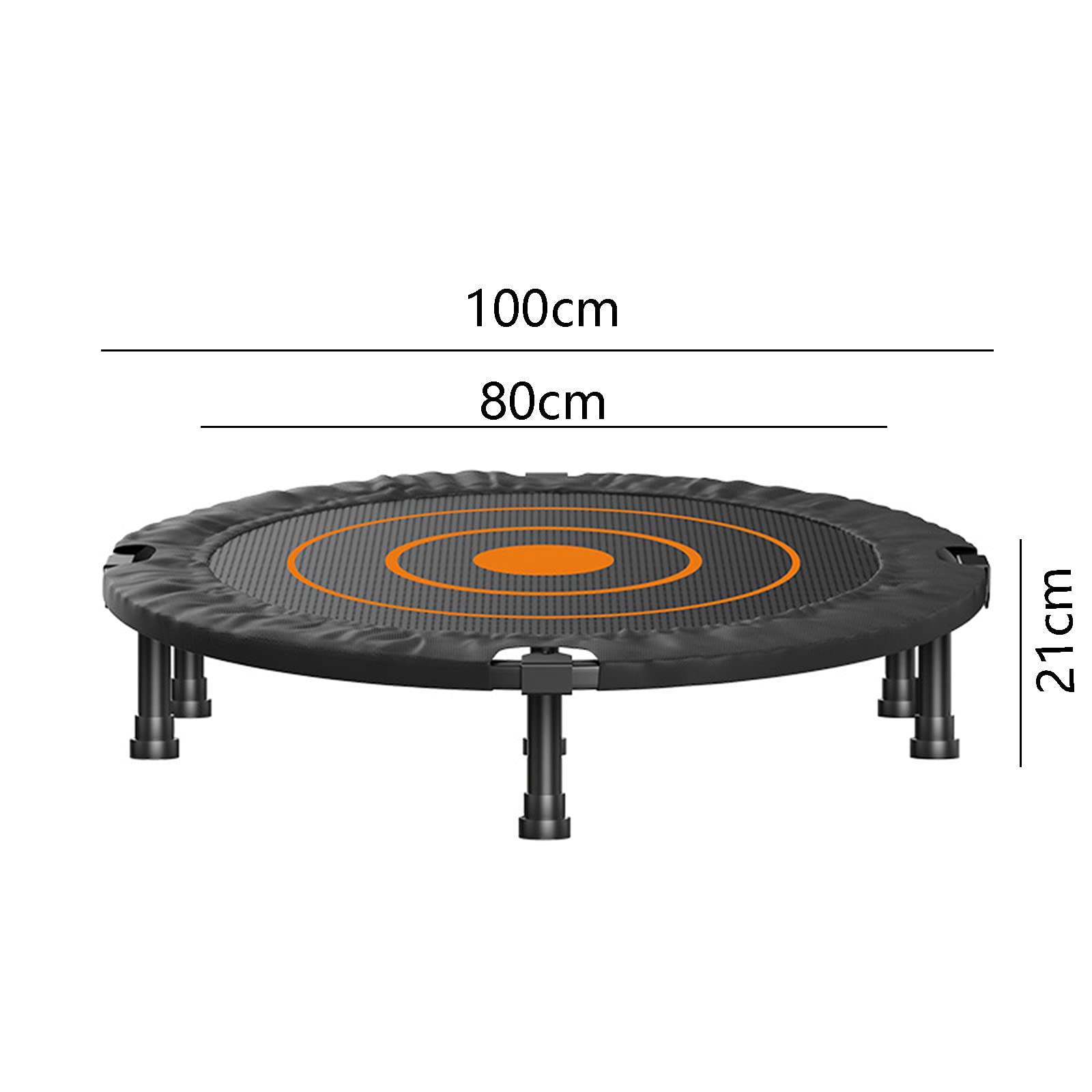 Almohadilla Repuesto para trampolín Exterior 40 Pulgadas, trampolín Plegable silencioso para Ejercicios, Mini trampolín Rebote para Adultos, Equipo Entrenamiento para Interiores y Jardines, Carga