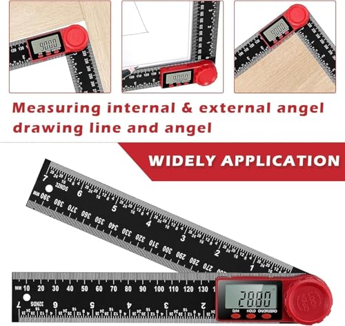 Digital Angle Finder Ruler with LCD Display, 200mm/7 Inch Digital Protractor Inclinometer Measuring Tool for Woodworking, Carpenter, Construction, DIY Projects - Image 3