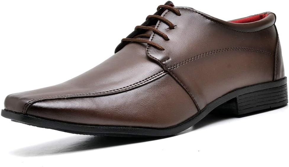 Kit Sapato Social Com Relógio Cinto Carteira Verniz Com Cadarço Top Flex  R804DB Tamanho:39;cor:Marrom;gênero:masculino | Amazon.com.br