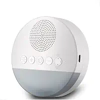 Máquina de Som Ruído Branco para Dormir | 20 Sons Relaxantes + Luz Noturna Ajustável + Timer Inteligente | Aparelho Portátil para Bebê, Adultos, Escritório e Viagem