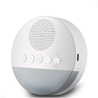 Máquina de Som Ruído Branco para Dormir | 20 Sons Relaxantes + Luz Noturna Ajustável + Timer Inteligente | Aparelho Portátil para Bebê, Adultos, Escritório e Viagem