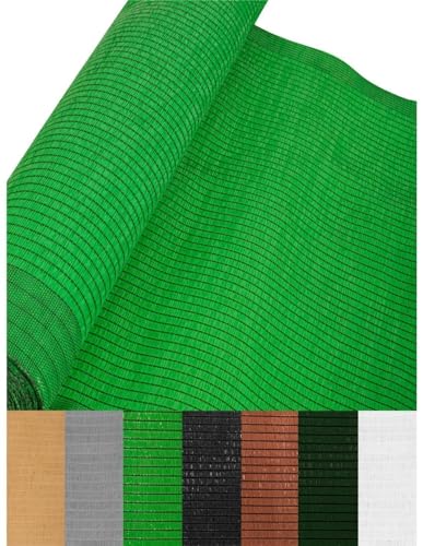 Jardin202 - Malla de ocultación 110gr/m² | Sombra y privacidad en tu jardín | Premium | Ideal para Vallas y barandillas | 1 x 10 Metros (Verde)