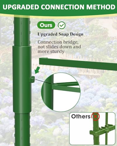 Cage à tomates 40x130 cm MYMULIKE en lot de 3 pour potager surélevé