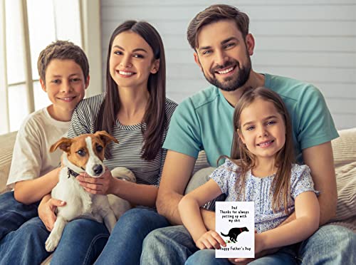Facraft Funny Fathers Day Card For Dog Dad Fathers Day Cards From Dog,Happy Fathers Day Card For Dog Dad,Best Dog Dad Greeting Card For Father From Daughter Son Wife Funny Dog Card With Envelope #TOP2