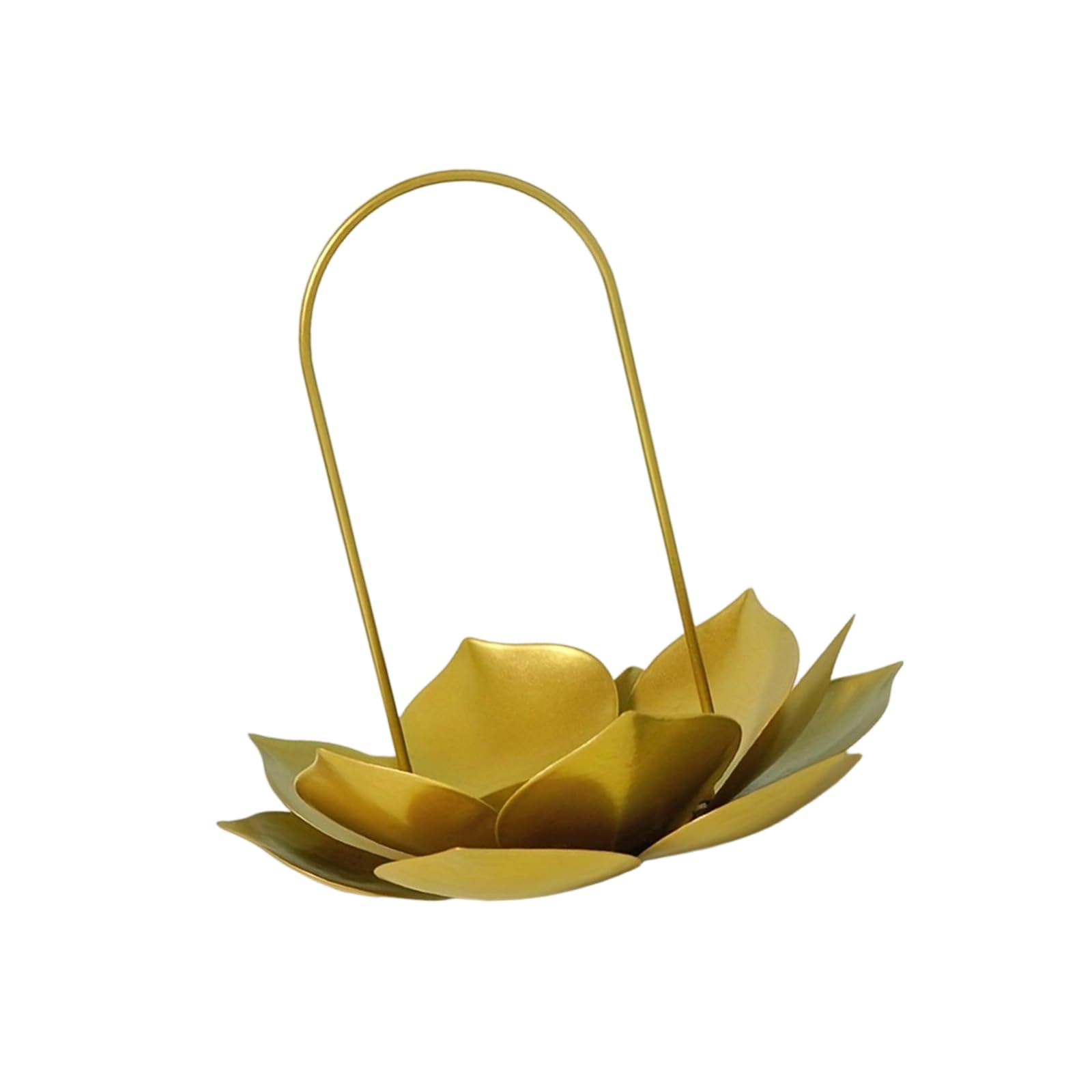 Jazuaiao Decorative Iron Candlestick Stand with Lotuses Flower Holder for Dining Tables and Event Lotuses Flower Tealight Holder