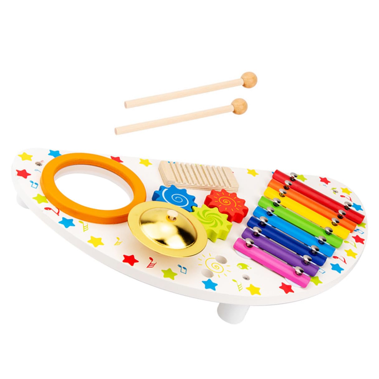 Mikikit Strumenti Musicali Xilofono in Legno Educativo e Divertente Giocattolo Percussione per Ragazzo Ragazza Regalo Musicale per Feste e Apprendimento Sensoriale