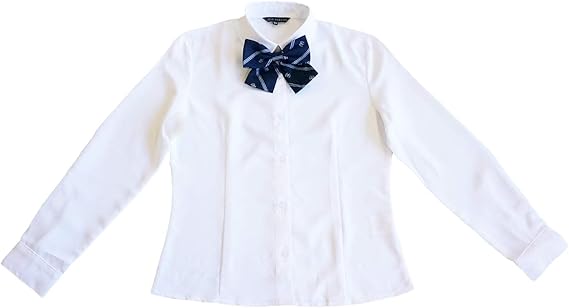 Amazon ごきげんめいと 卒業式 女の子 ブラウス シャツ リボン ネクタイ付き 二点セット シャツ リボン 白 長袖 140 150 160 165 卒服 スクールシャツ ポスト投函便対応品 中国製 シャツ ブラウス 通販