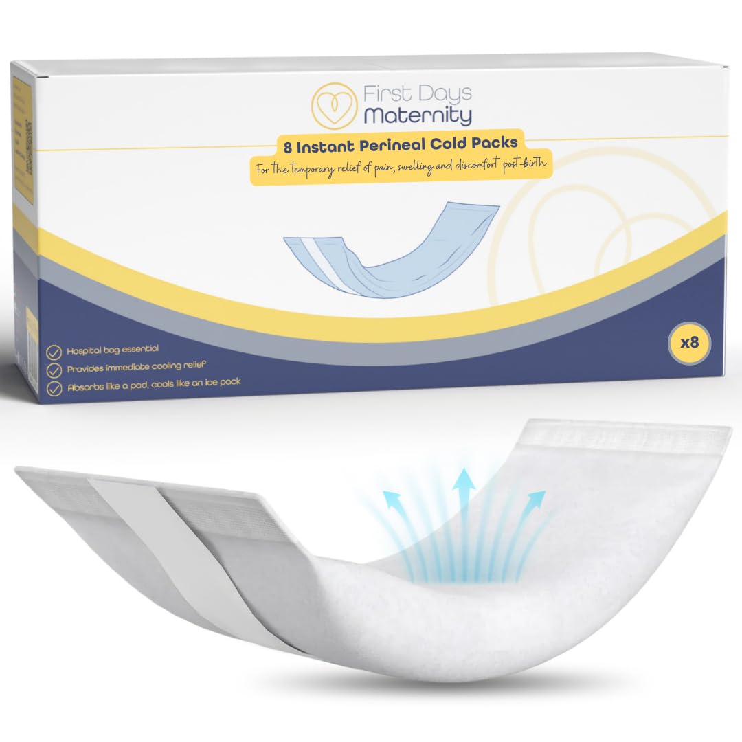 First Days Maternity - Compresas de Frío Perineal Instantáneo para el Posparto. Compresa refrescante absorbente para después del parto.