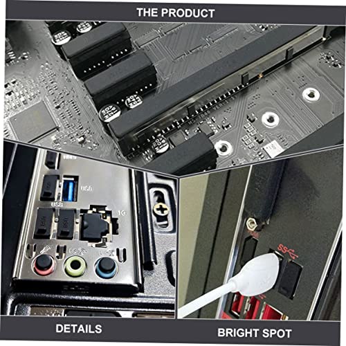 Protector de PC silicona de alta resistencia SHINEOFI cubiertas negras para puertos de placa base 5