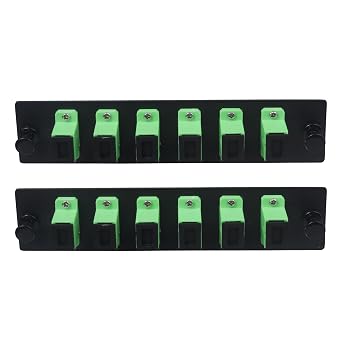 2pc 6 Fibers Cores SC APC Compatible Fiber Patch Panel