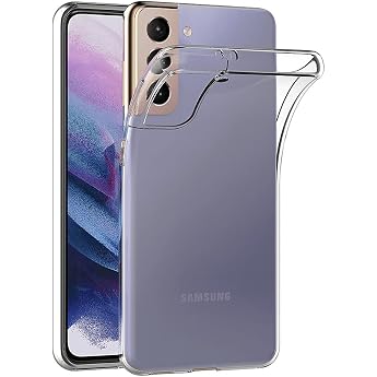 AICEK Case Compatible with Samsung Galaxy S21 5G Transparent Silicone Protective Case for Samsung S21 5G Case Clear Transparent TPU Bumper Galaxy S21 5G Mobile Phone Case 6.2 Inches