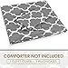 Utopia Bedding Duvet Cover King Size - 1 Duvet Cover with 2 Pillow Shams - 3 Pieces Comforter Cover with Zipper Closure - Ultra Soft Brushed Microfiber, 104 X 90 Inches (King, Quatrefoil Grey)