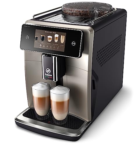 Saeco Xelsis Deluxe Kaffeevollautomat – WLAN-Konnektivität, 22 Kaffeespezialitäten, Intuitives 5"-Touchdisplay, 8 Benutzerprofile, Keramikmahlwerk, Metall (SM8782/30) – Bild 3