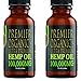 (2 Pack :: 100,000mg Each) Hemp Oil for Pain Relief Anxiety Relief Sleep Support :: Organic - Hemp Extract Supplement...