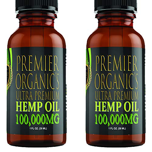 (2 Pack :: 100,000mg Each) Hemp Oil for Pain Relief Anxiety Relief Sleep Support :: Organic - Hemp Extract Supplement…
