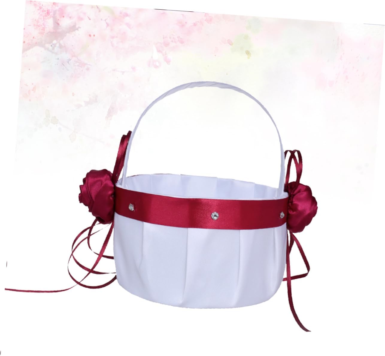 STOBAZA 3pcs Wedding Rose Basket Small Flower Basket for Centerpieces Party Supplies for Flower Girl Weave