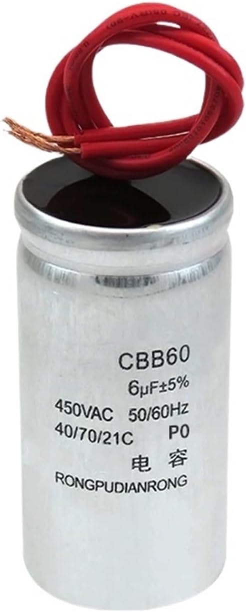 1pcs CBB60 Motor Washing Machine dehydrator Water Pump Start Capacitor 4UF/6/8/10/12/16/20/25/30/40/45/50/60UF 450V Aluminum Shell(10UF 450V)