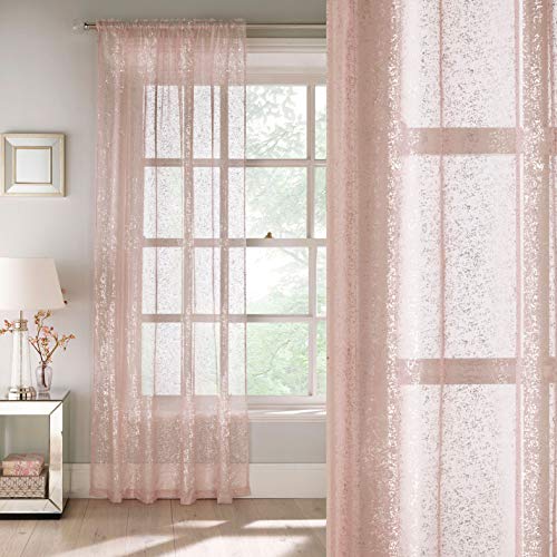 Image of Tyrone Textiles Pandora Voile Panel 140cm x 122cm, Blush