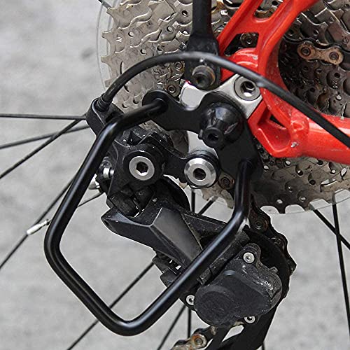 Set of 2 Rear Derailleur Protectors Bicycle Rear Derailleur Protection Bar Iron Protective Films for Bicycle Mountain Bikes Road Bikes Folding Bikes Black - Thumbnail 6
