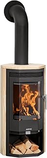 JUSTUS Kaminofen Usedom, Sandstein, 5 kW, ext. Luftzufuhr, prismatische Sichtscheibe
