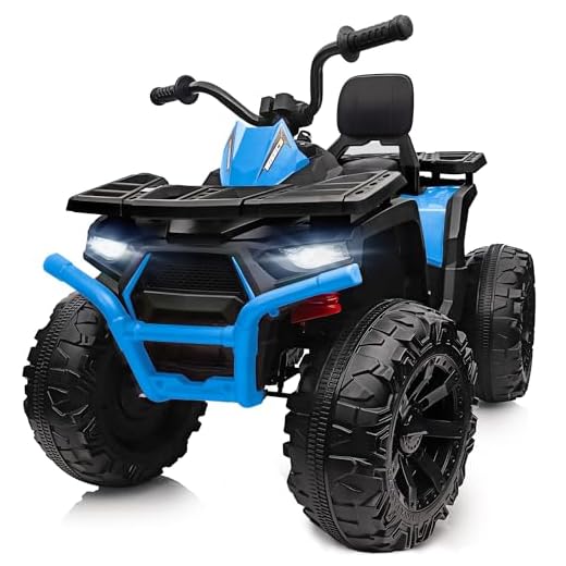 Hikiddo Kids ATV 4 Wheeler, 24V Ride On Toys Car for Big Kids with 400W Motor, 2 Seater - Blue
