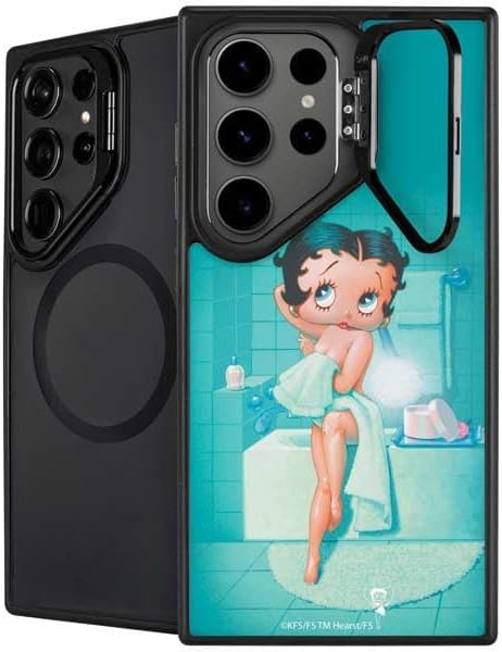 Skinit Kickstand Phone Case Compatible with Galaxy S24 Ultra - Officially Licensed Betty Boop with Puppy Design