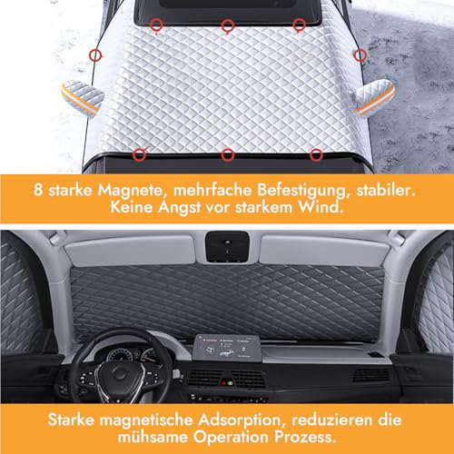Frontscheibenabdeckung mit Magnet für alle Jahreszeiten