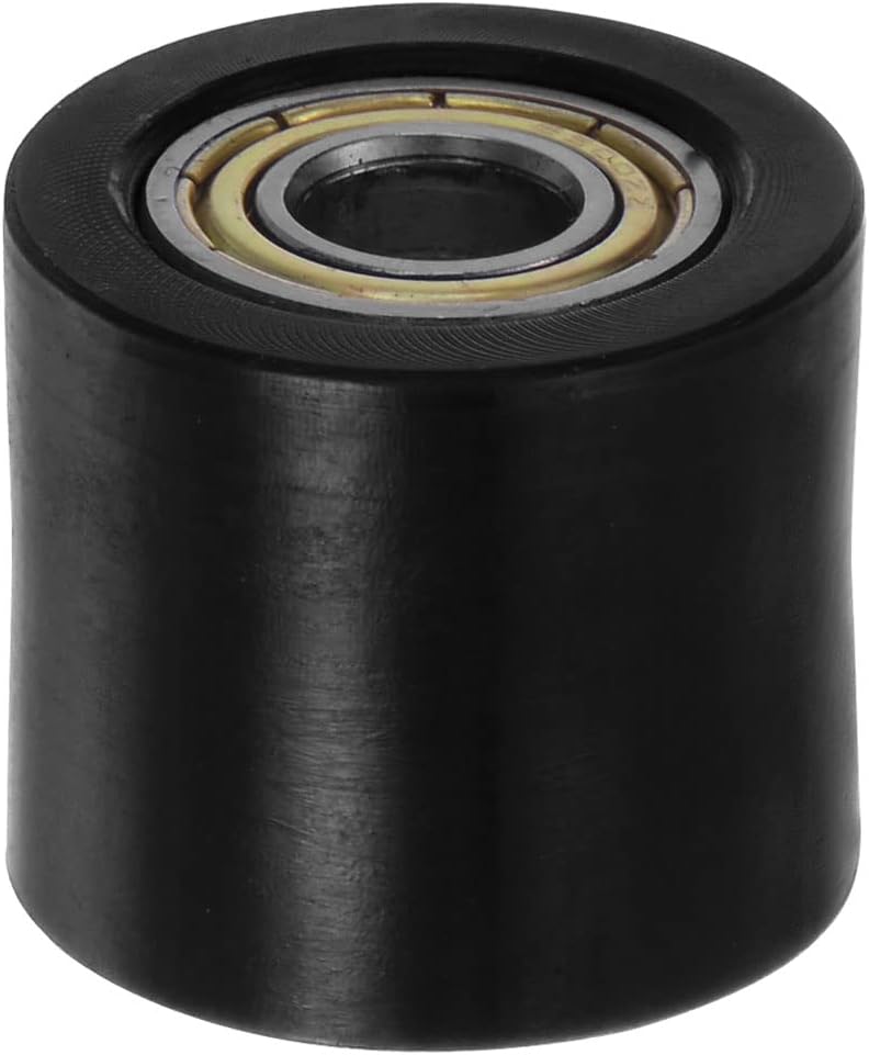 HARFINGTON Chain Roller Pulley Tensioner 10mm Nylon Cylinder Type Guide Wheel Slider for Mini Motorcycle Dirt Bike ATV Go-Kart, Black