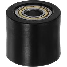 HARFINGTON Chain Roller Pulley Tensioner 10mm Nylon Cylinder Type Guide Wheel Slider for Mini Motorcycle Dirt Bike ATV Go-Kart, Black