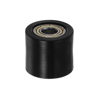 HARFINGTON Chain Roller Pulley Tensioner 10mm Nylon Cylinder Type Guide Wheel Slider for Mini Motorcycle Dirt Bike ATV Go-Kart, Black