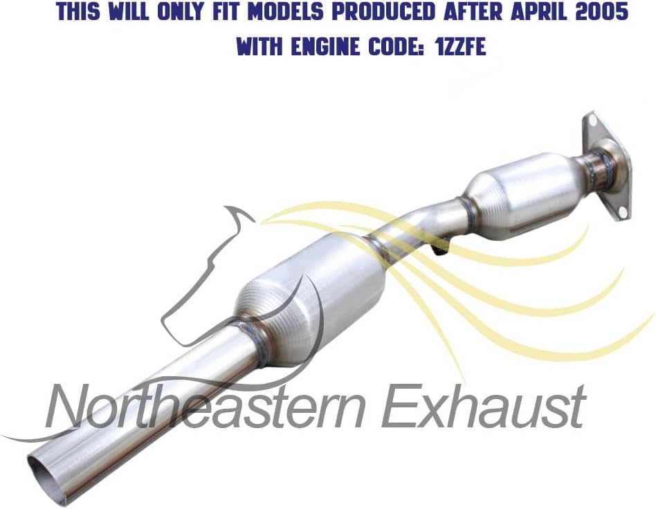 Northeastern Exhaust | Stainless Steel - EPA-Approved Catalytic, Resonator Pipe, Muffler Exhaust System Kit Compatible for Toyota Corolla 2005-2008 1.8L - Includes Gaskets, Clamp, and Bolt Spring