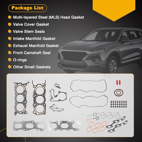 Image of 3.3 3.5 Engine Head Gasket Set, Cylinder Head Gasket Kit, Compatible with 2010-2023 Kia Sorento Cadenza Sedona Hyundai Azera Santa Fe XL, Replaces# 223113CGA0 22311-3CGA5 23113CGB0