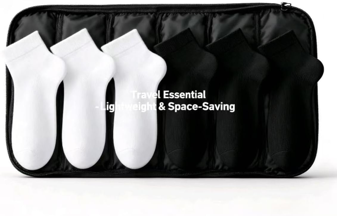 Socks, the same for men and women, pure cotton, sweat-absorbent, non-slip, versatile socks.（3/6 Pair Pack）