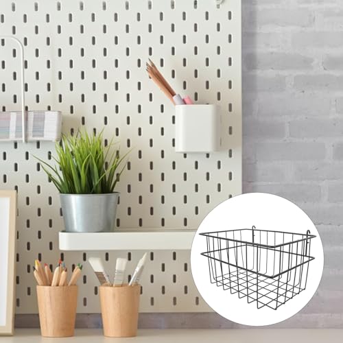 Cesta de pared de hierro Baluue multiusos negra para almacenaje 8