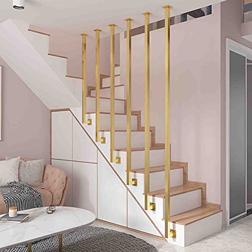 Garde-corps en fer forgé or pour escalier de loft avec kit