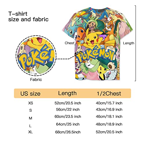 Boys And Girls T-Shirt Cartoon Pattern 3D Printing Casual Clothing Novelty Crew Neck Shirt Youth/Child L(12-14 Years) Yellow #TOP1