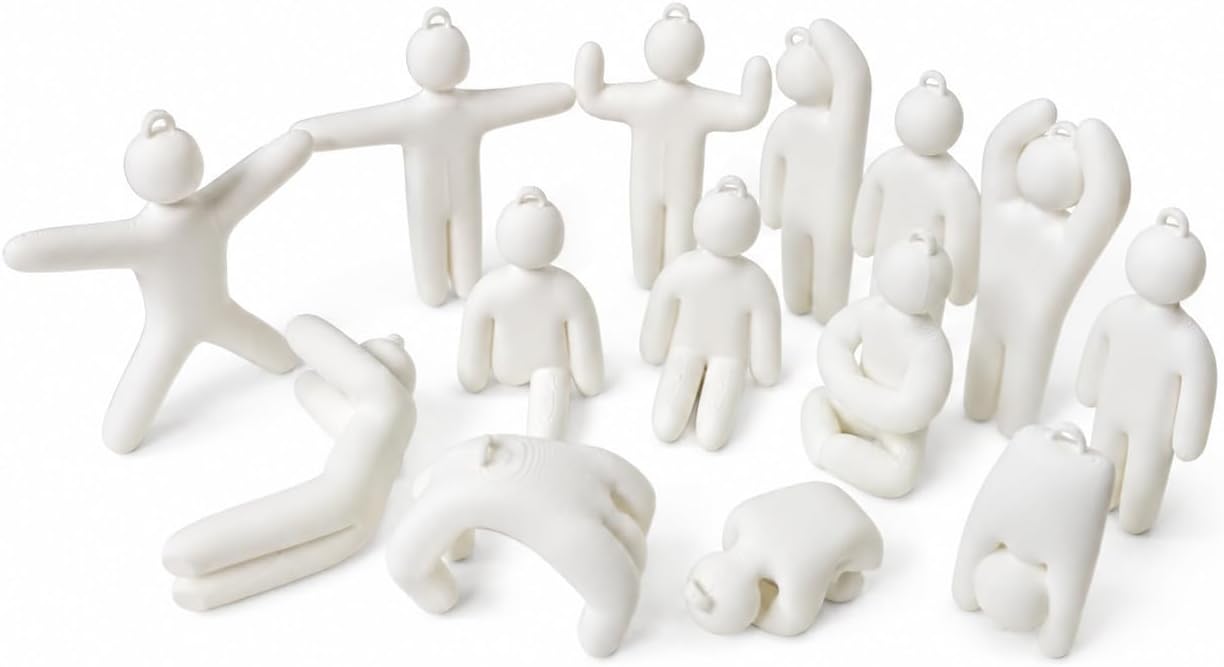 3D DIY Graffiti Figure，19 Types with Bead Chain：6 CM
