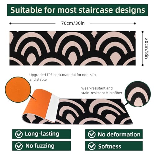Tapis d'escalier antidérapants contre les chutes sur les marches en bois intérieures