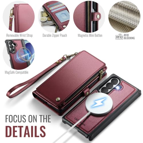 Defencase for Galaxy Z Fold 8 Ultra Case Wallet Compatible Magsafe, WineRed by Defencase - Used condition - Image 7
