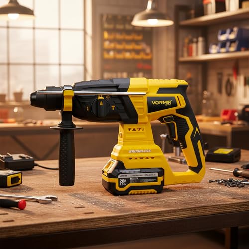 Image of IBELL TOOLS Vormir VR BH21-44 Cordless Rotary Hammer Drill, 20V Max Brushless, 3J Impact Energy, 0 1000 RPM, 0 4450 BPM, SDS Plus, with 2x 4.0Ah Li-ion Batteries | Steel