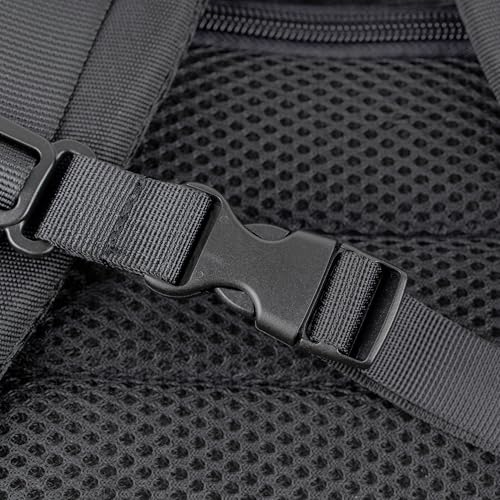 Steckschnallen Set, 24 Stück, jede Größe 4 Mal, 15 mm, 20 mm, 25 mm, 32 mm, 38 mm und 50 mm, in Schwarz, aus Kunststoff, Steckschnallen-Klickverschluss, Ersatz Steckverschluss Reparatur, Gurtschnalle