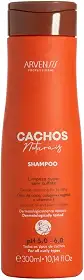 Shampoo Cachos Naturais para Cabelos Cacheados, Limpeza Suave sem Sulfato, com Óleo de Coco e Colágeno Vegetal, 300ml
