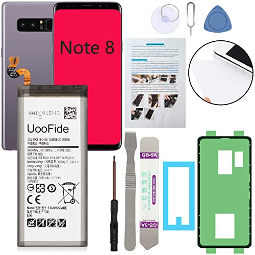 UooFide Battery for Galaxy Note 8 Replacement, Compatible with Samsung Galaxy Note 8 SM-N950 All Carriers EB-BN950ABE EB-BN950ABA with Professional Repair Tools Kit