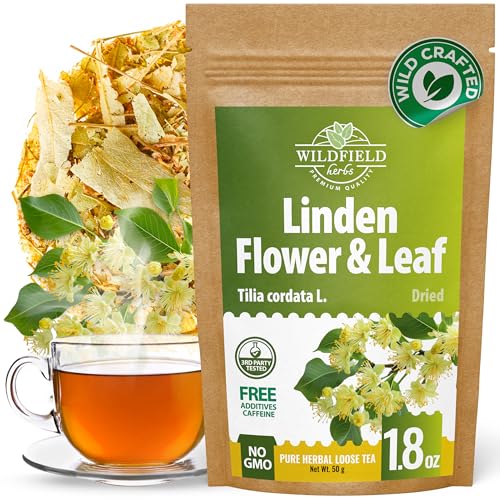 Image of 1.8 oz. Linden Tea Loose Leaf Te De Tilo Dried Linden Blossom Herb (Tilia Cordata) - 50g Tea Herbal Lipa Tila