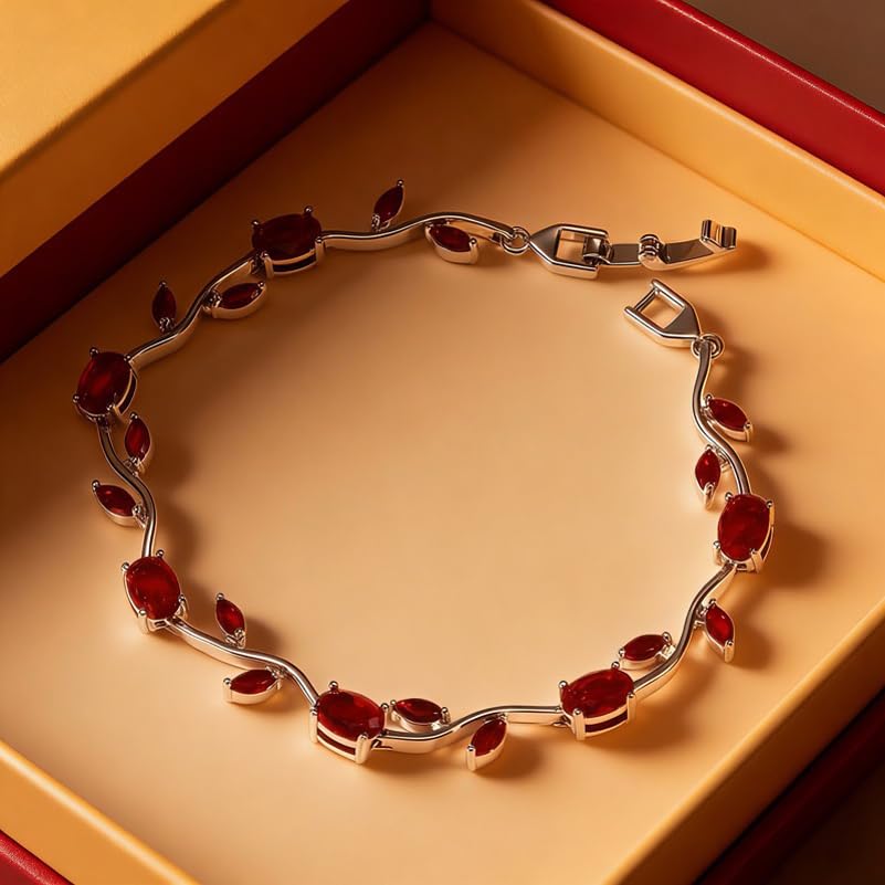 Image of Shining Diva Fashion Tulip Bracelet for Women, Floral Crystal, Anti Tarnish Jewellery Stylish Bracelet Gifts for Girls