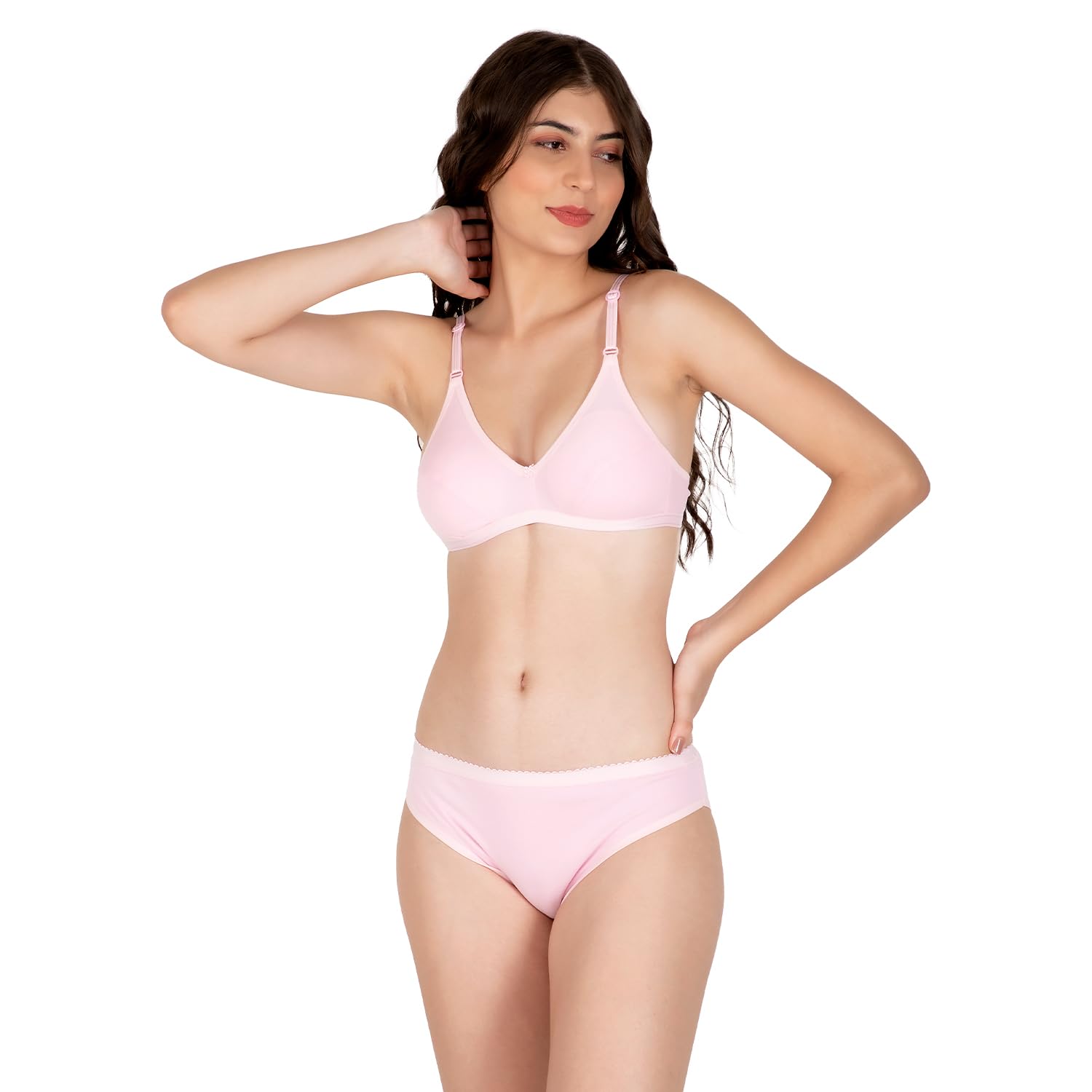 women's & girls lingerie set, full coverage light padded bra & panty set, comfortable everyday innerwear