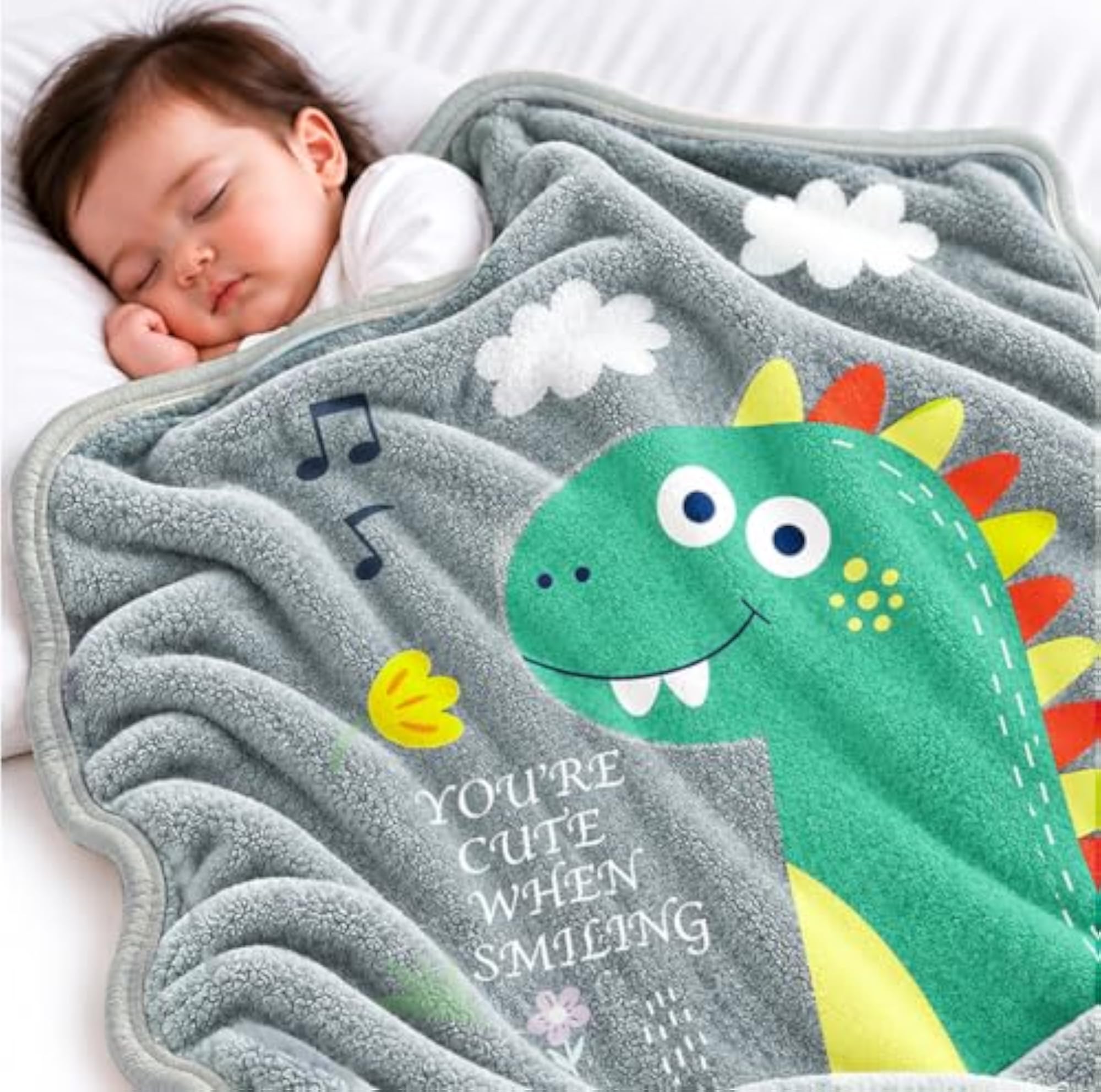 Baby Winter Blanket, Soft Fleece Thick, Reversible
