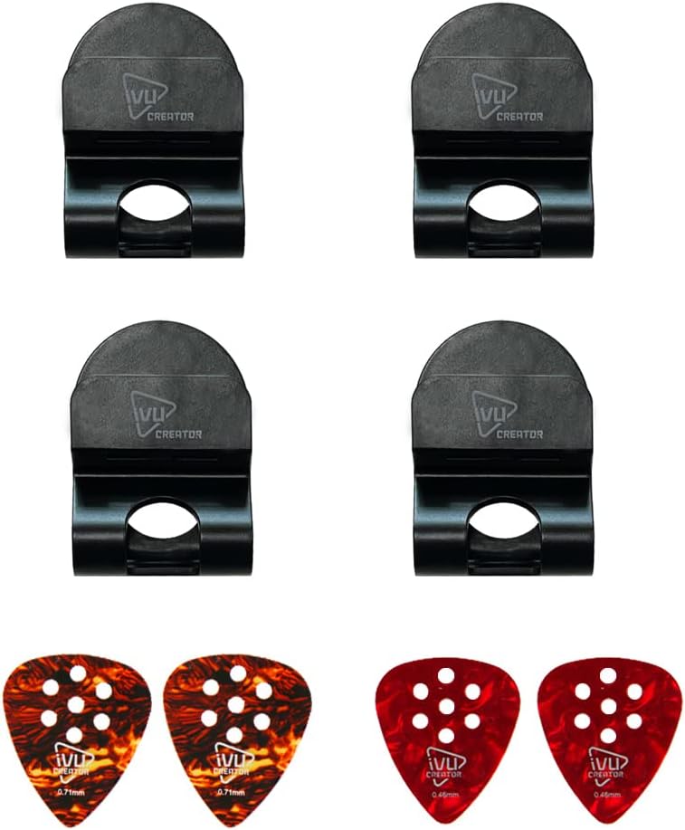 IVU CREATORSmart 3-in-1 guitar strap locks guitar strap blocks guitar pick holder with non-slip picks and cable hook